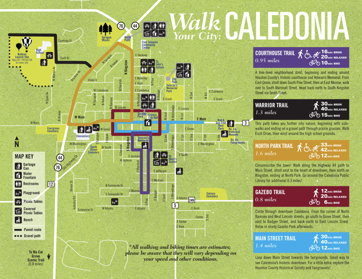 Caledonia County Walking Path in Minnesota